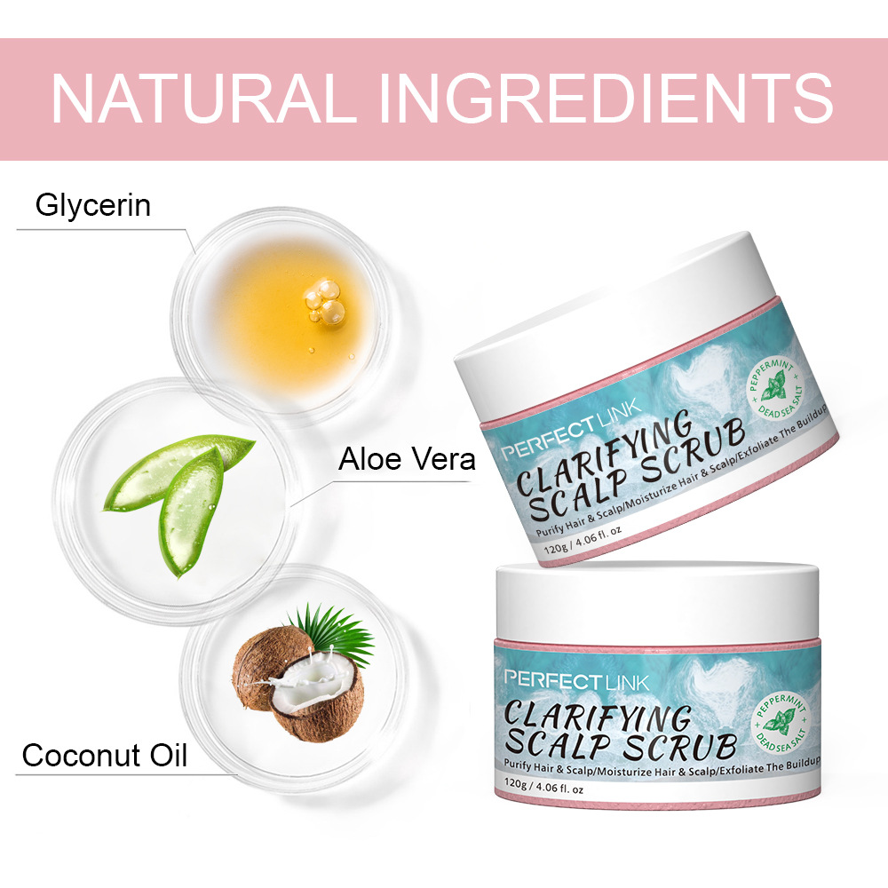 Aminoácido cruzado spot sal marina cuero cabelludo exfoliante limpio cuidado control de aceite cabelludo suave anti-fluffy champú