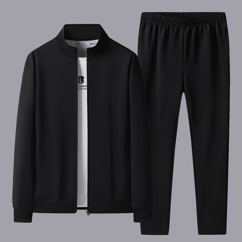 Men's Sportswear suit Spring and Autumn Casual Sportswear Men's Long-sleeved Trousers suit Sweatshirt Running Fitness Wear