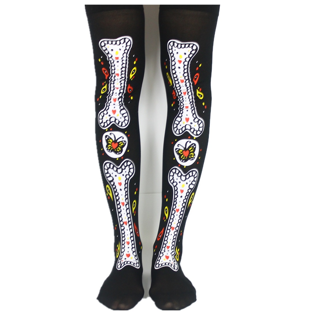 Los fabricantes suministran las medias del Festival del partido de Halloween Festival visten accesorios de ropa calcetines sobre la rodilla calcetines de sangre calcetines de enfermera