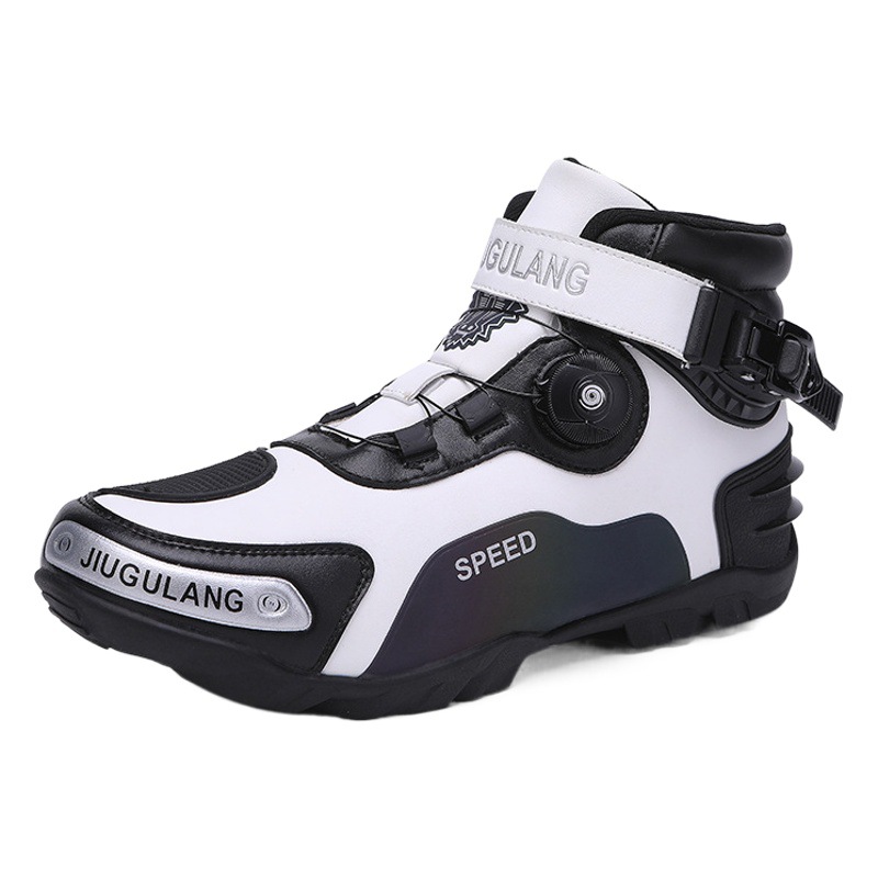 Nuevos zapatos de montar en motocicleta para hombres y mujeres Equipo de Motocicleta botas zapatos de carreras cortas resistentes a caídas cuatro estaciones zapatos de motocicleta todoterreno