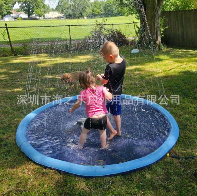 Fábrica en stock PVC infláble sprinkler cojín para niños sprinkler mascotas letras delfin infláble conveniente patio al aire libre