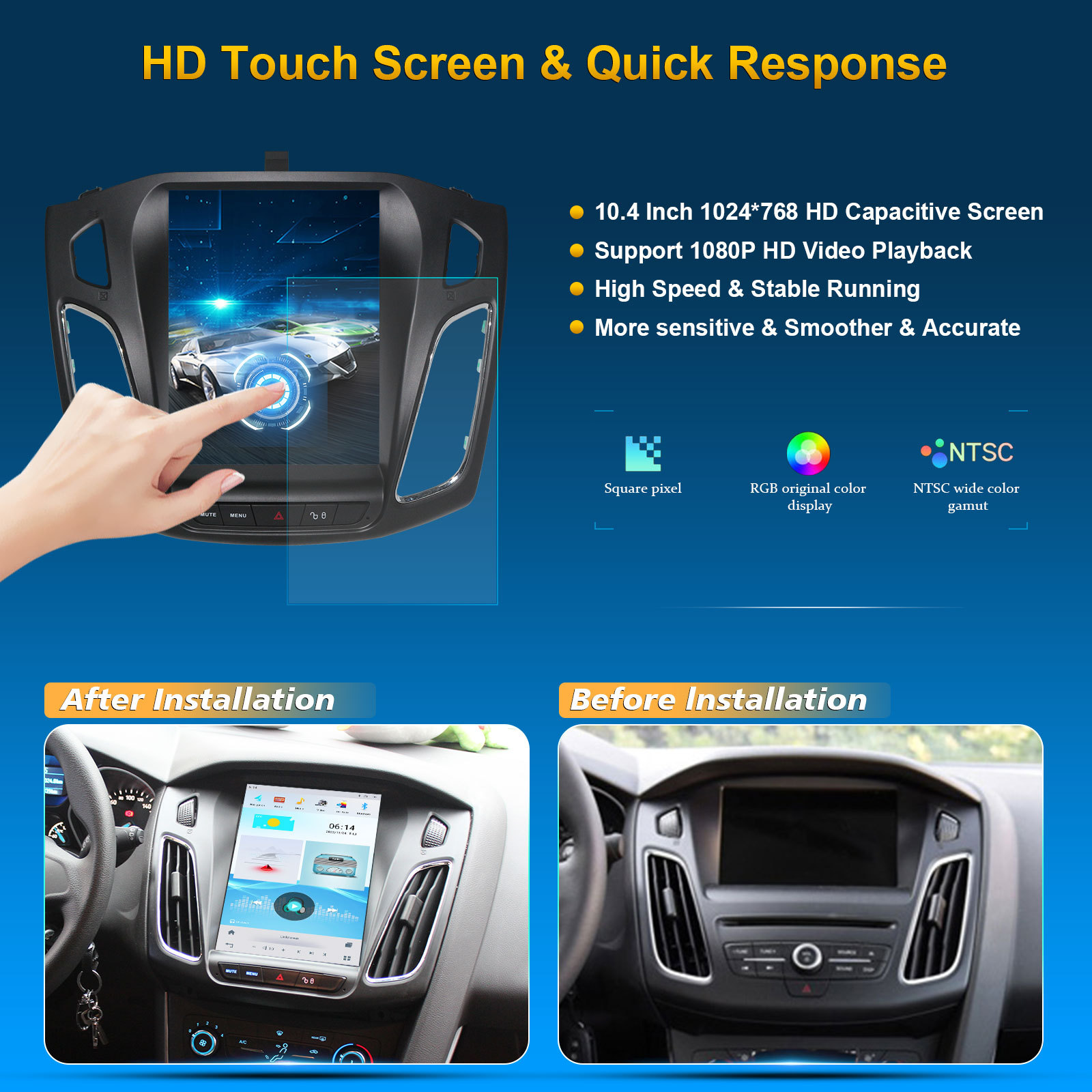Car Smart Navigation Android Screen For Ford Focus 2012-