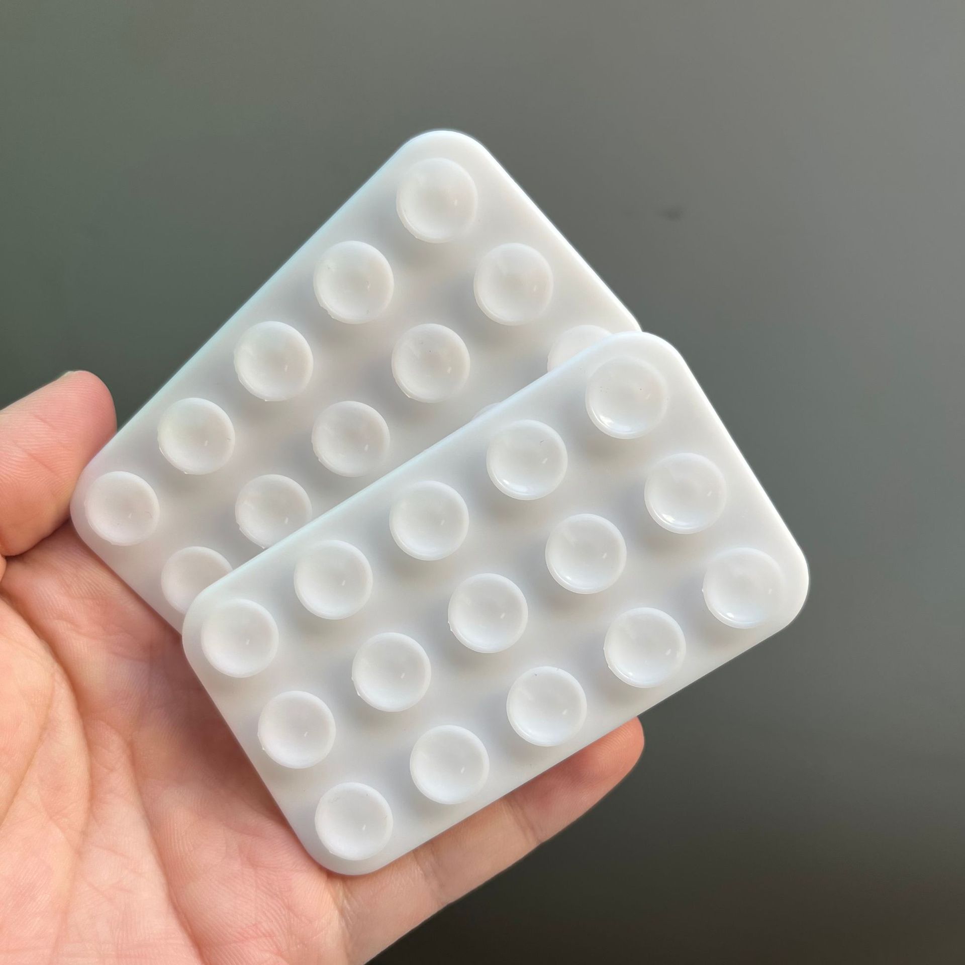 흰색 양면 실리콘 흡입 컵