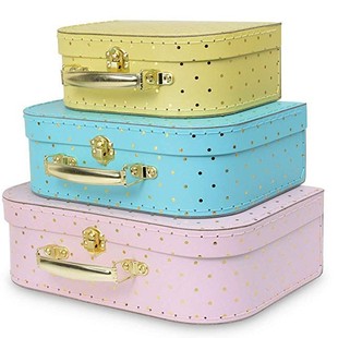 Custom Production Hand Kidsren's Packaging Suitcase, Custom Cardboard Suitcase Box