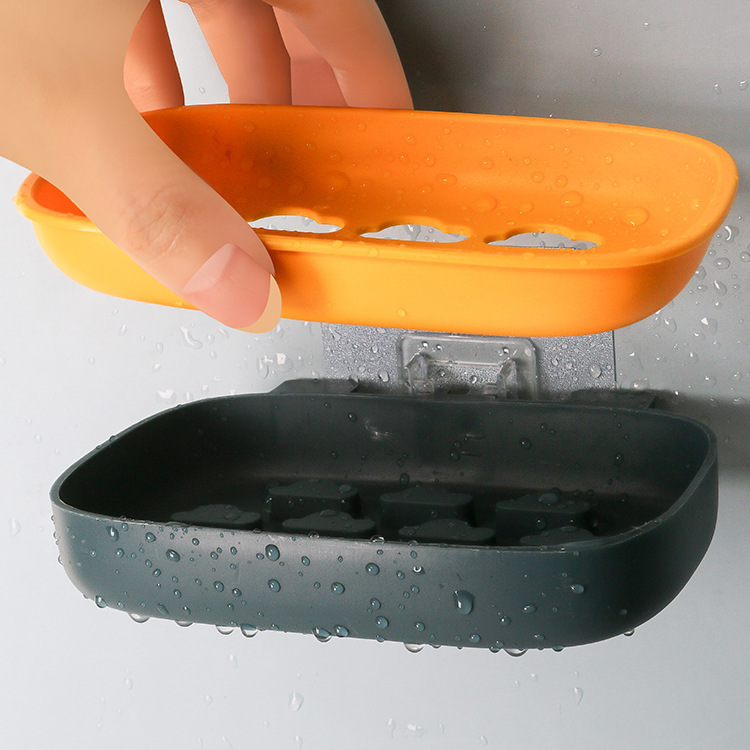 Nube creativa caja de jabón fuerte ponche-libre baño titular de jabón Nordic color de doble capa de drenaje caja de jabón