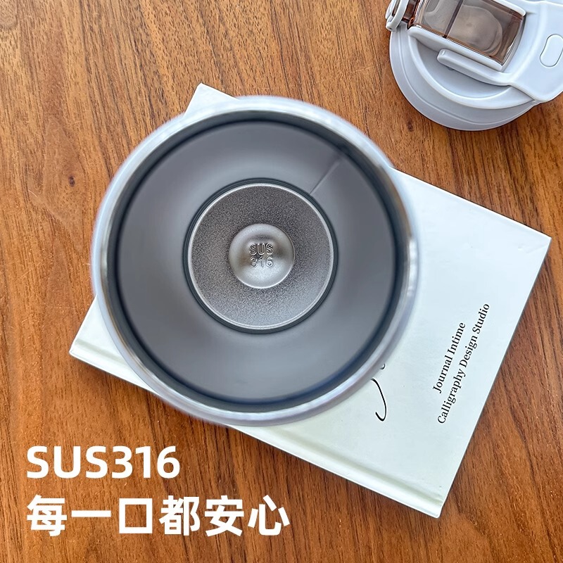 シンプルな風ダブルドリンクステンレスコーヒーカップ小衆ins風カップ女子学生高颜値携帯すぐ保温カップ|undefined