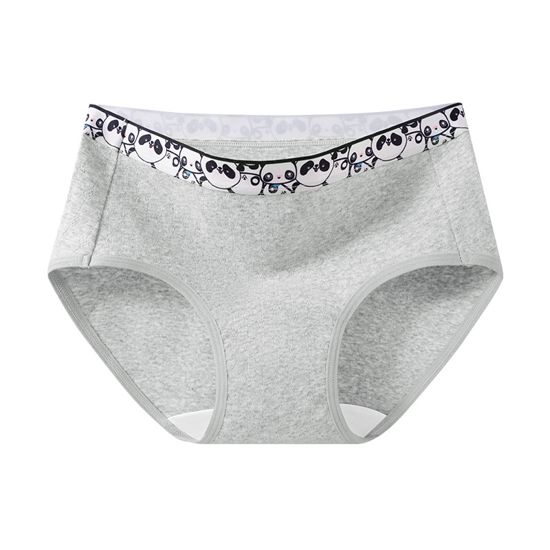 Bragas de entrepierna de algodón de oso de grado 10A entrepierna antibacteriana entrepierna larga sin costuras tipo A ropa interior de mujer de cintura media suave y transpirable de algodón
