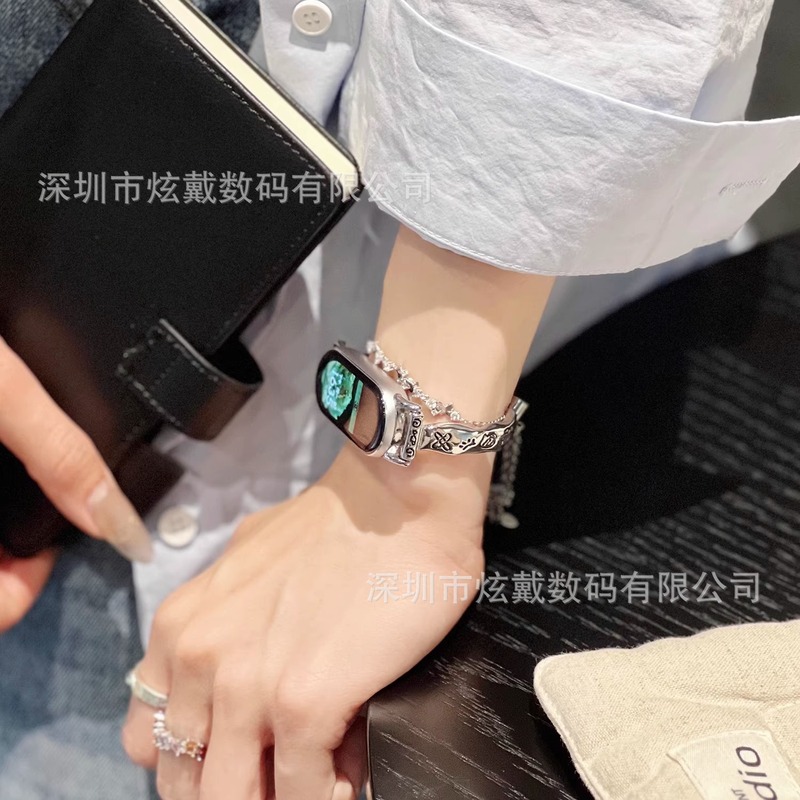 Xiaomi Mi Band 10 ストラップ 9 セラミックバージョンメタル猫ブレスレットチェーン 8nfc リストバンドガールズシニアインに適しています|undefined