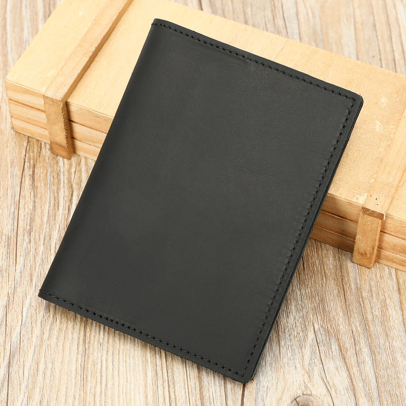 Ví đựng hộ chiếu đa năng bằng da bò thật cho nam, túi đựng thẻ và tiền xu thủ công — Màu nâu sẫm, màu đen, màu xanh lá cây