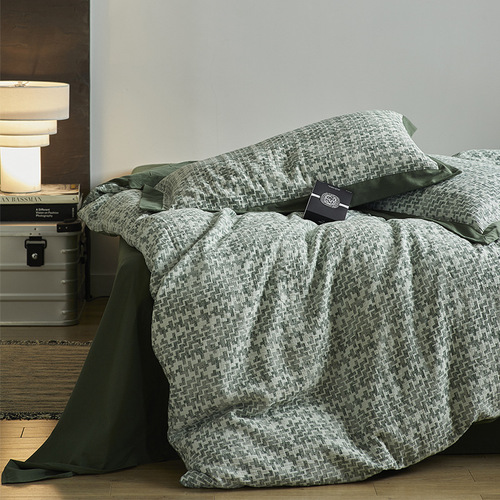 Niche retro type A mother and baby pure cotton air double-layer yarn four-piece set pure cotton washed cotton sheets, fitted sheets and bed bags 4 pieces