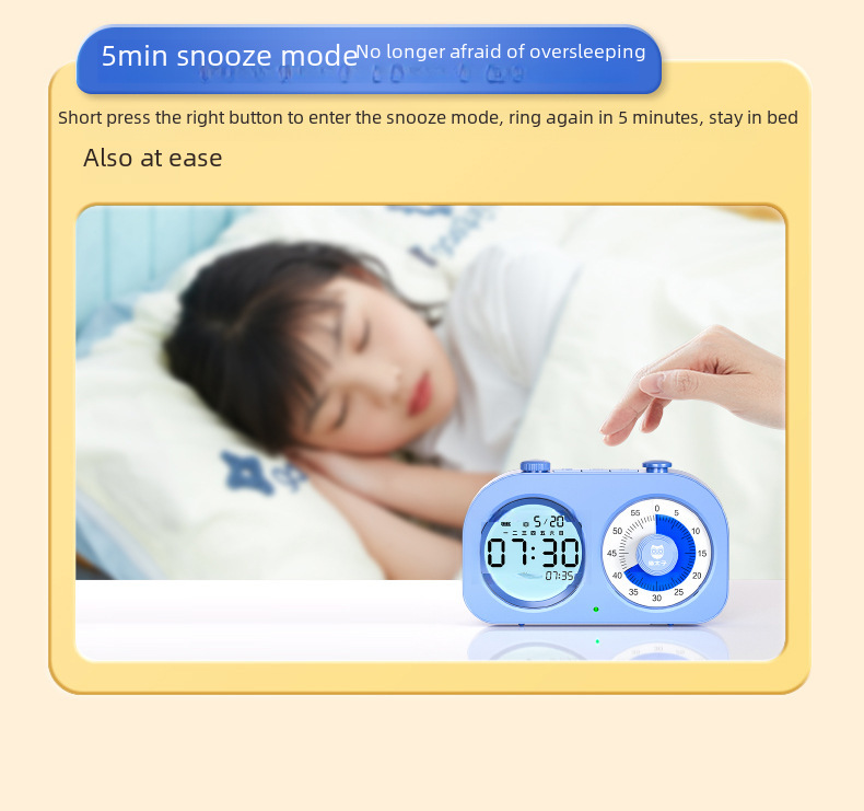 Cat Prince Visual Timer for Children Learning Special Self-discipline Timing Office Time Manager Alarm Clock