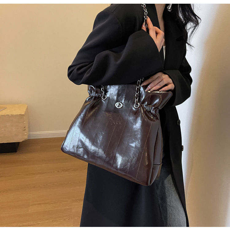 Retro dames schoudertas grote capaciteit lederen handtas_voghion.com