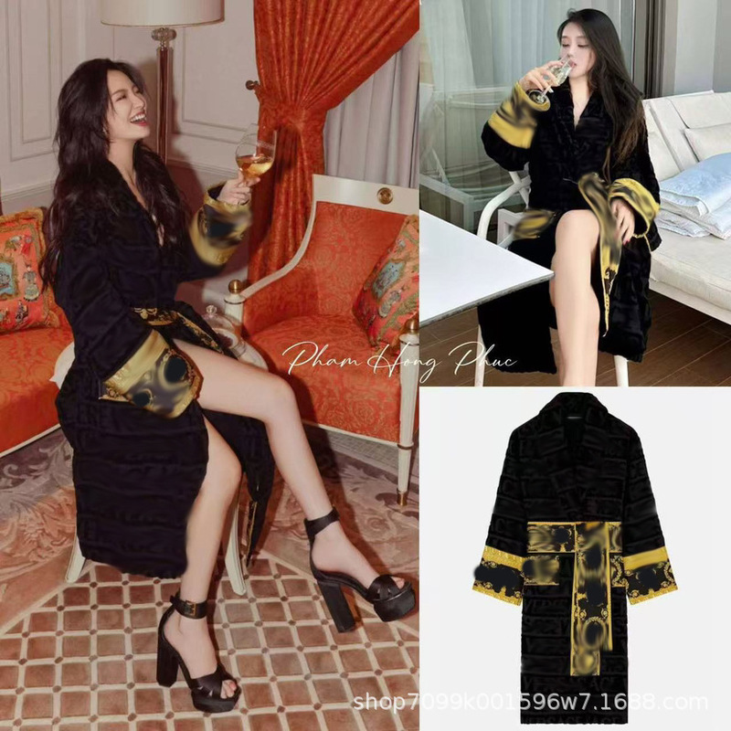 Pure Cotton Jacquard Bathrobe Towel, Luxurious Home Wear, Warm and Luxurious Sleepwear, Long-Sleeved Robe, Maternity Wear Pure Cotton Jacquard Bathrobe Towel, Luxurious Home Wear, Warm and Luxurious Sleepwear, Long-Sleeved Robe, Maternity Wear