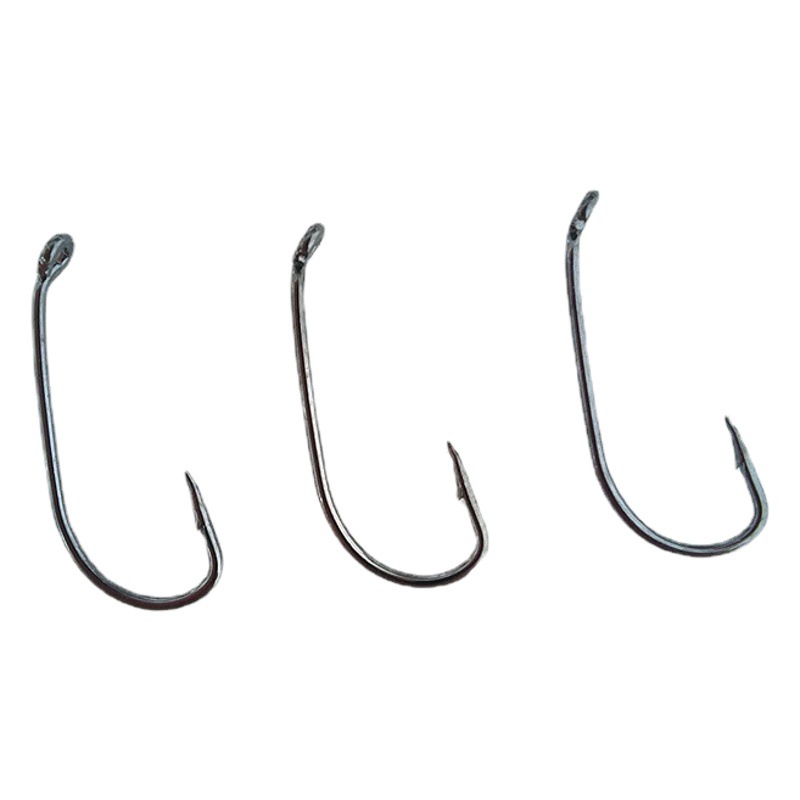 Fly Hook Road Subminiature Small Fly Fishing Bare Hook Curved Handle Small Horse Mouth White Strips Dinner Strips Milk warped Bulk Small Fish Hook