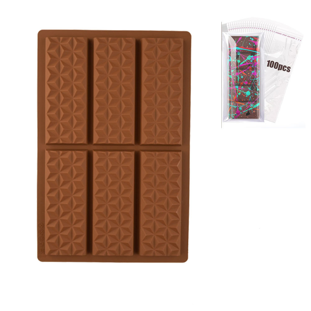 다이아몬드 스타일 6개 + 초콜릿 포장 백 100개