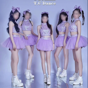 This Month's Girl Group Korean Style Performance Outfit for Students, Street Dance Modern Dance Costume for Spring and Summer, Sexy and Hot Girl Style