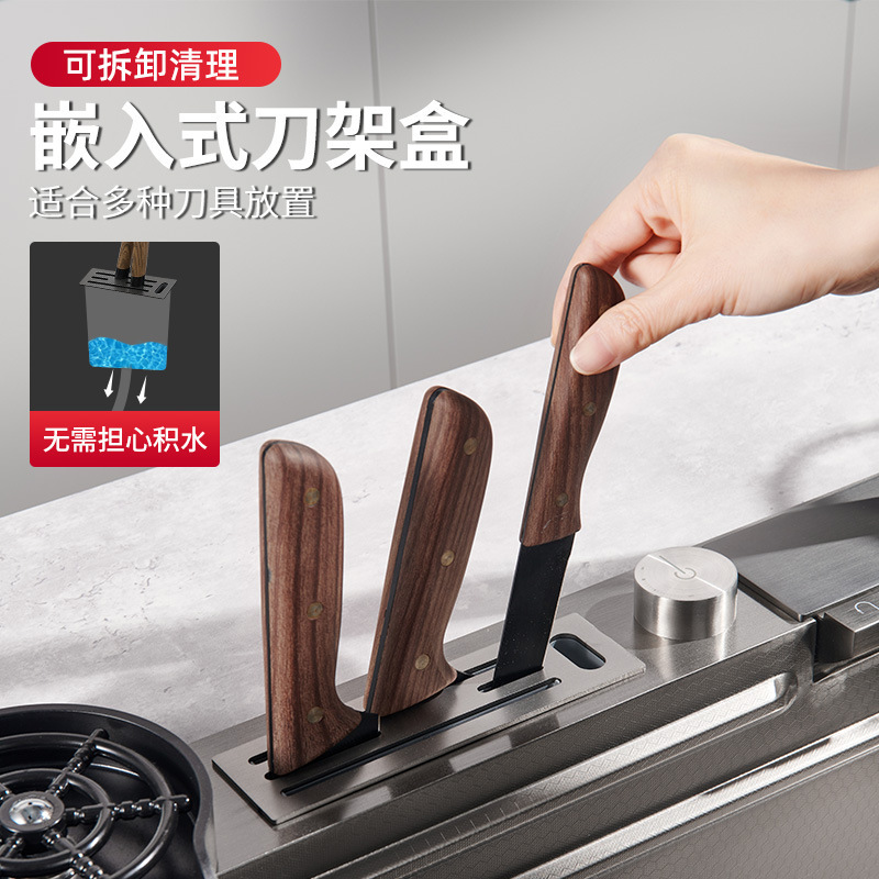 Shark 304 lavabo de acero inoxidable lavabo panal nano cascada lavabo de verduras gran tanque fábrica al por mayor