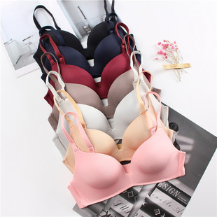 Cross-Border Japanese-Style Thin Seamless Underwear for Women with Small Busts, Push-Up, Wireless, Comfortable, Breathable Triangle Cup Bra for Women
