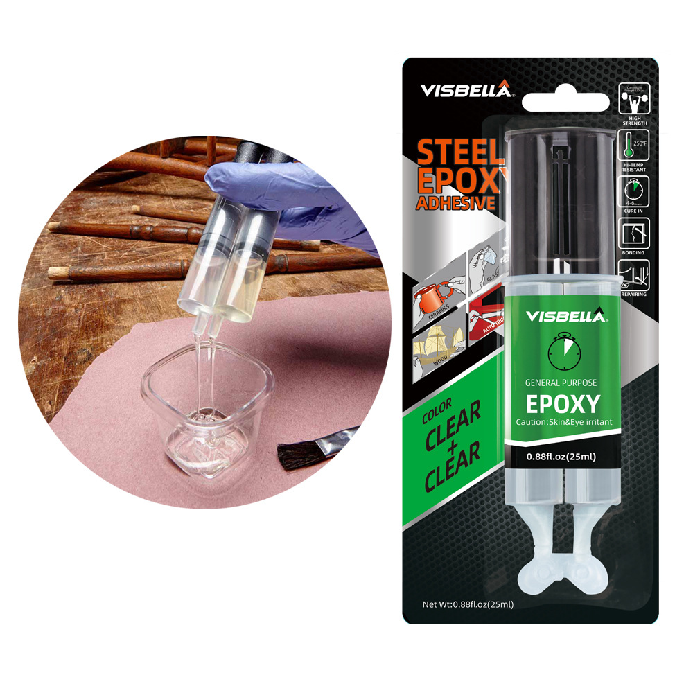 源头工厂环氧树脂AB胶透明STEEL EPOXY 强力粘接金属双组分修补胶|ru