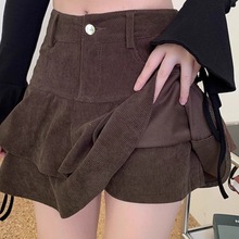 灯芯绒半身裙女秋冬2025新款韩版时尚高腰显瘦a字包臀短裙女潮