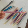 7PCS Funny Pens Interesting Pens 7 One set of ballpoint pen suits Golden powder round bead pen Press the ballpoint pen