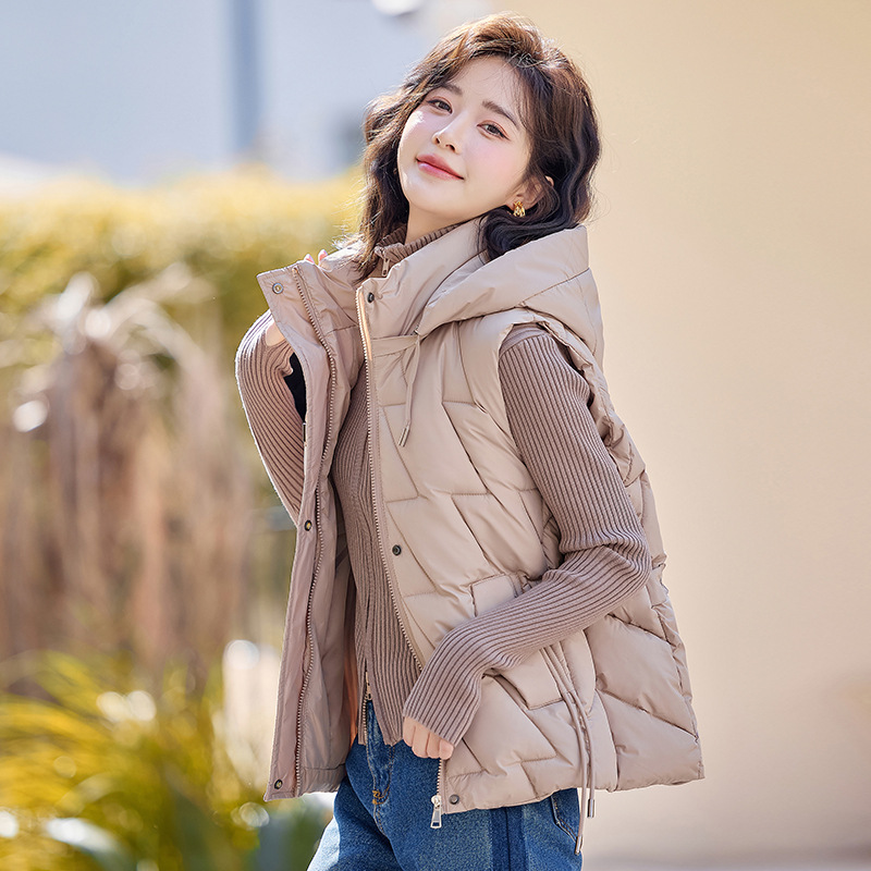 Gran chaleco de caballo para mujeres otoño-invierno 2025 nuevo chaleco de hombro pequeño chaleco de estilo coreano corto chaqueta de caballo para mujeres image 9