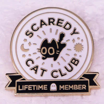 Cowards Club Lifetime Membership Brooch Badge Accessory (Yaxa sancaqları) - e-13-4-4aa14-03-c03