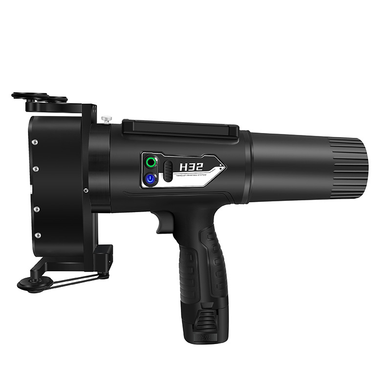 Impresora de inyección de tinta portátil de mano, tubo de acero, poste de telémetro, bolsa tejida, riel de tubería, fecha de lote, número de lote, impresora de inyección de tinta integrada