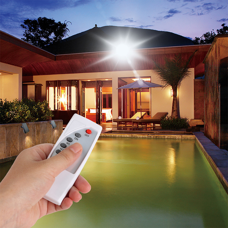 跨境亚马逊2021新款太阳能投光灯 壁灯 20W 户外防水庭院家用路灯