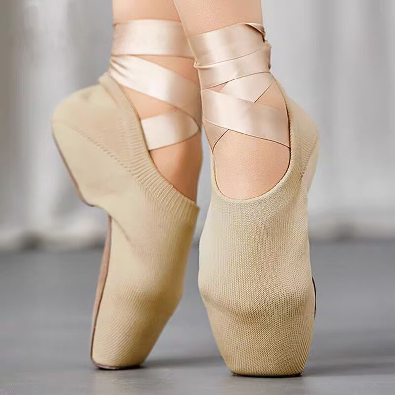 Factory Direct Sale Children's Dance Shoes 068 Girls' Ballet Soft Sole No-Tie Chinese Art Exam Grade Practice Adult Cat Paw