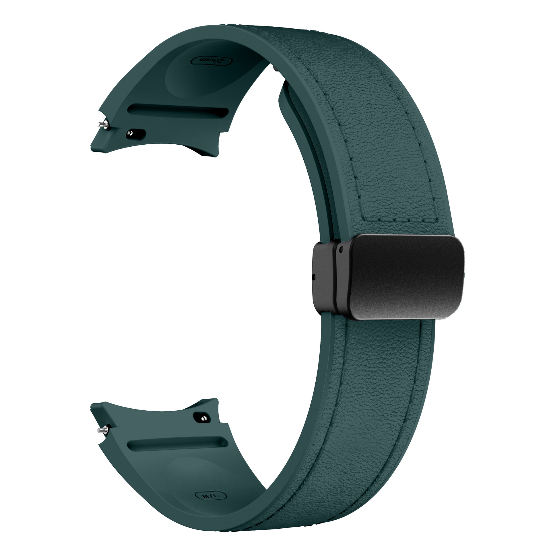 Aplicable a Samsung Galaxy Watch watch6/5/4 cuero de silicona hebilla magnética 20mm Correa inteligente