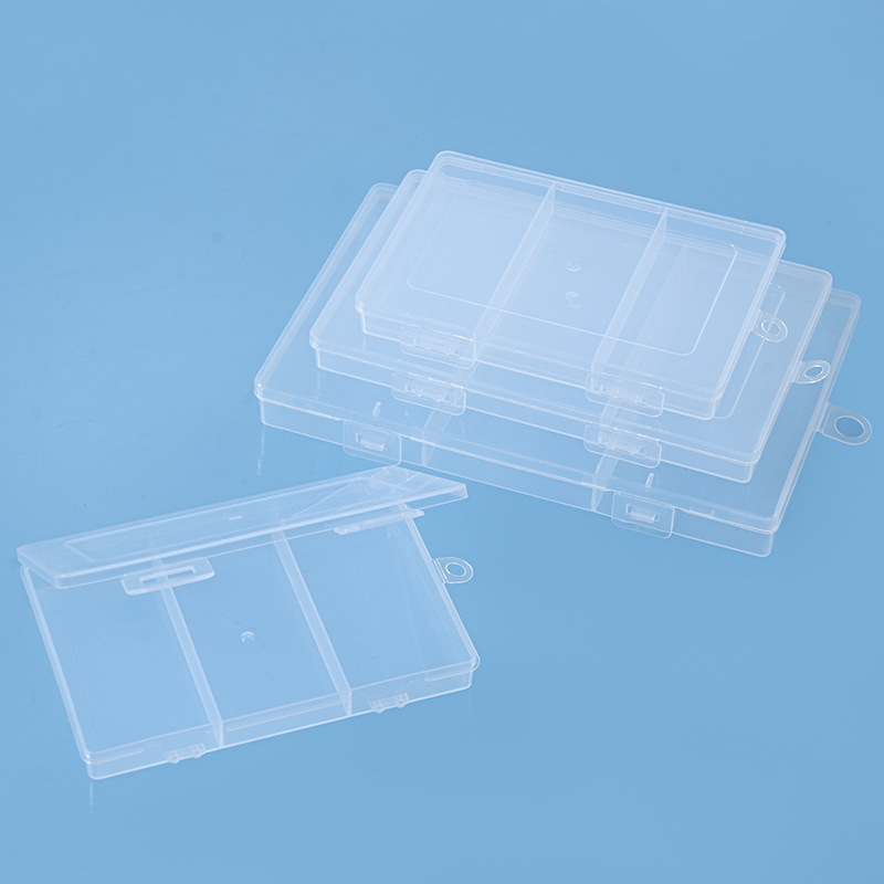 Rectangular Transparent Pp Plastic 3-Compartment Box Fishing Gear Sample Display Box Hardware Parts Stationery Storage Box Rectangular Transparent Pp Plastic 3-Compartment Box Fishing Gear Sample Display Box Hardware Parts Stationery Storage Box
