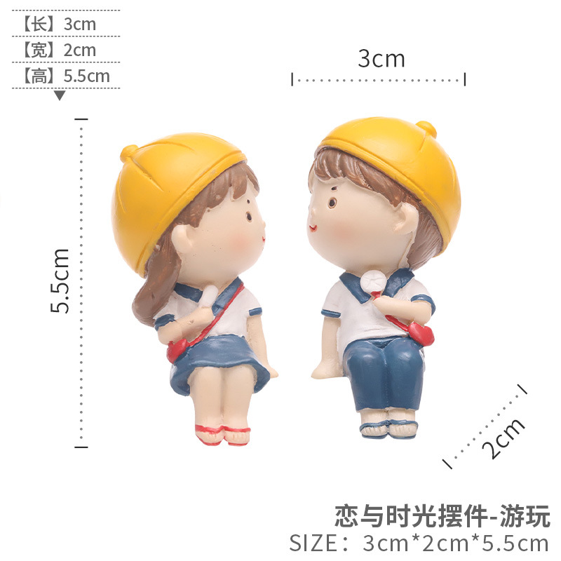 Creativo micro paisaje planta suculenta decoración hogar coche pareja pequeña decoración escritorio suculenta jardinería regalo