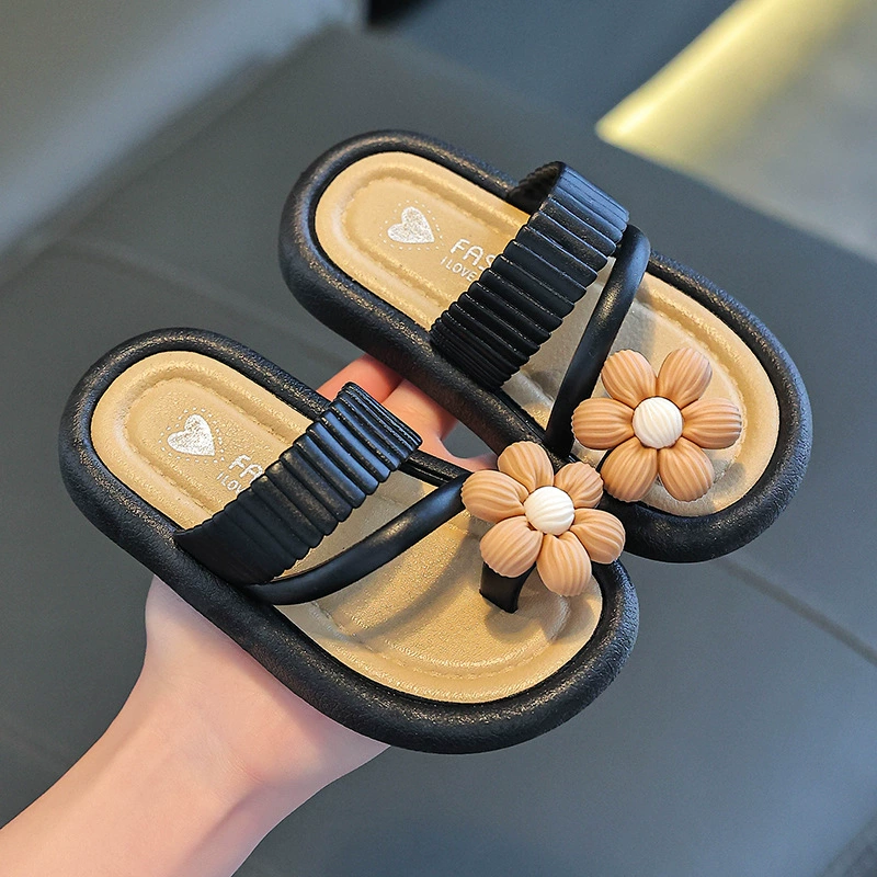 Summer Princess Slippers for Girls, French-Style Sandals, Soft Sole, Sizes 24–36 (14.5–20.5 cm)