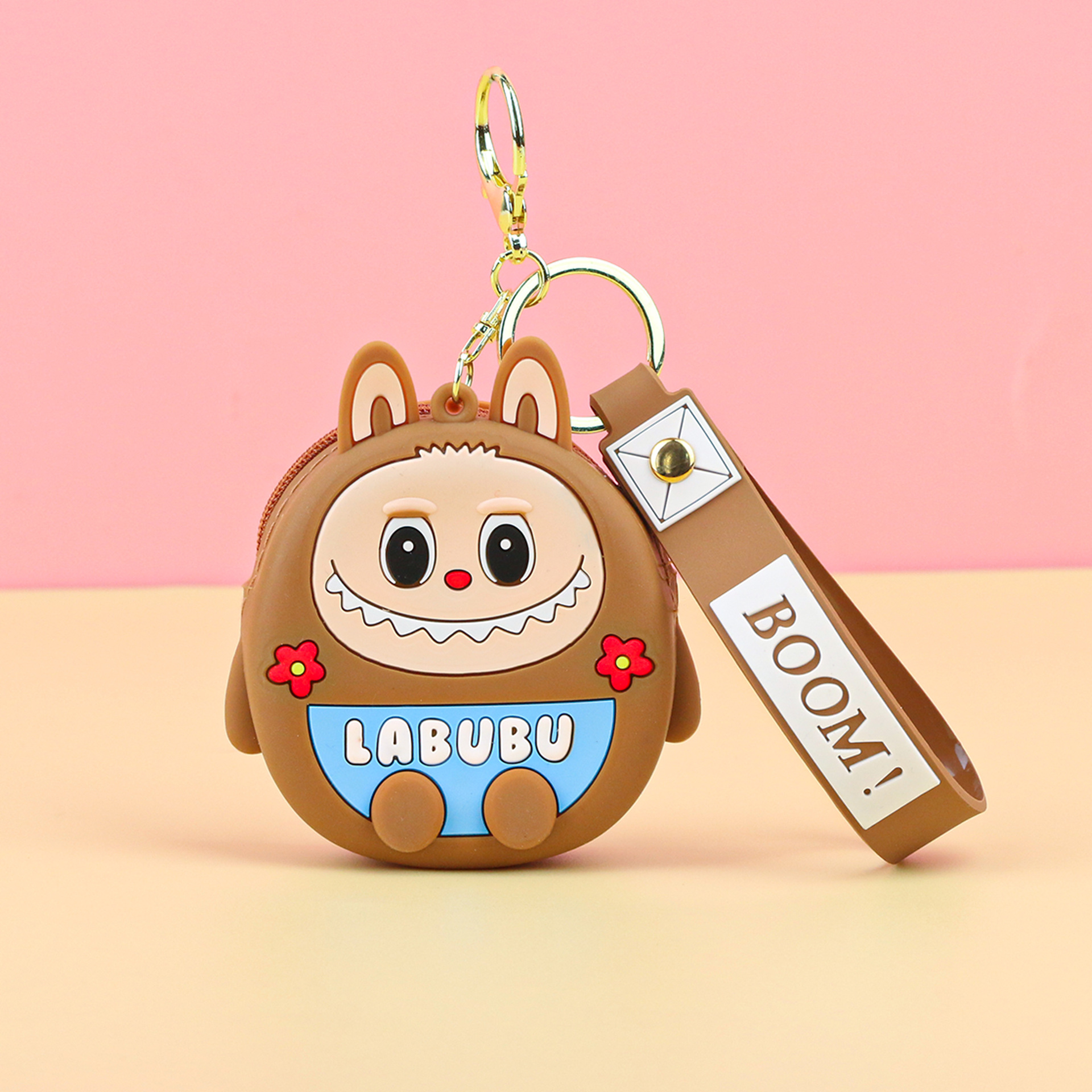 子供用ラブブ小銭入れシリコンプチギフトキーホルダーペンダントカードキャッチャーマシンプチギフトラブブ