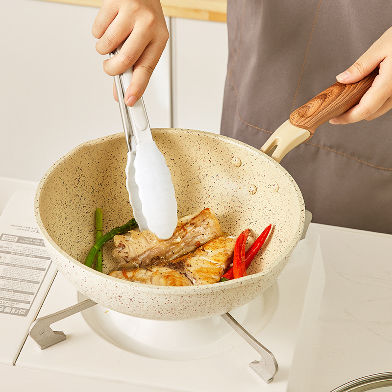 Wholesale medical stone wok cooking non-stick pot gift pot flat bottom non-stick pot induction cooker household omelette pot