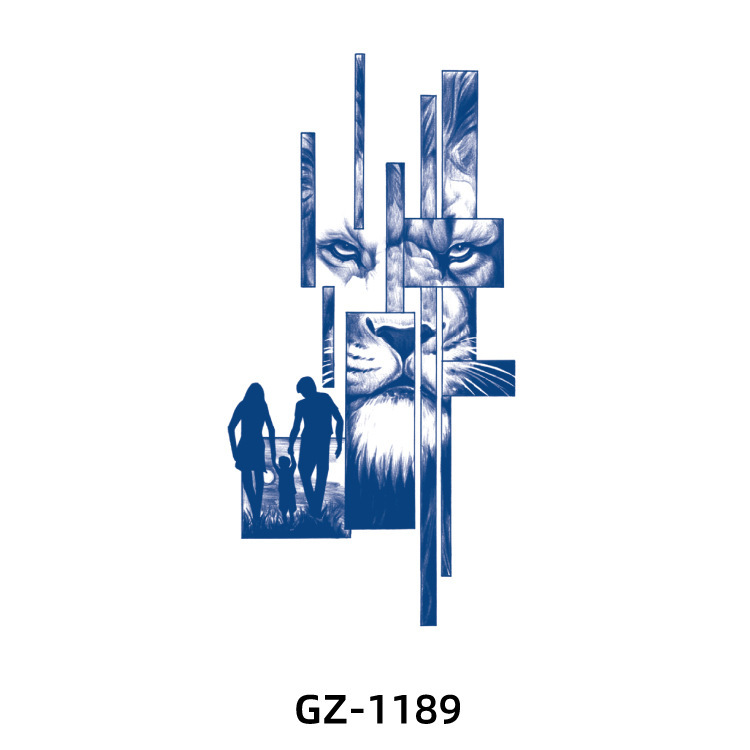 2025新型半永久草本刺青防水虎動物男女シミュレーション花腕ジュース刺青シール|undefined