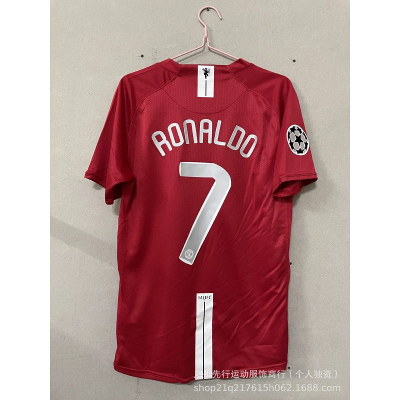 Ретро форма 07/08 Manchester United с длинным рукавом №7 Роналдо, домашняя и выездная версия 06/07 AC №22 Кака