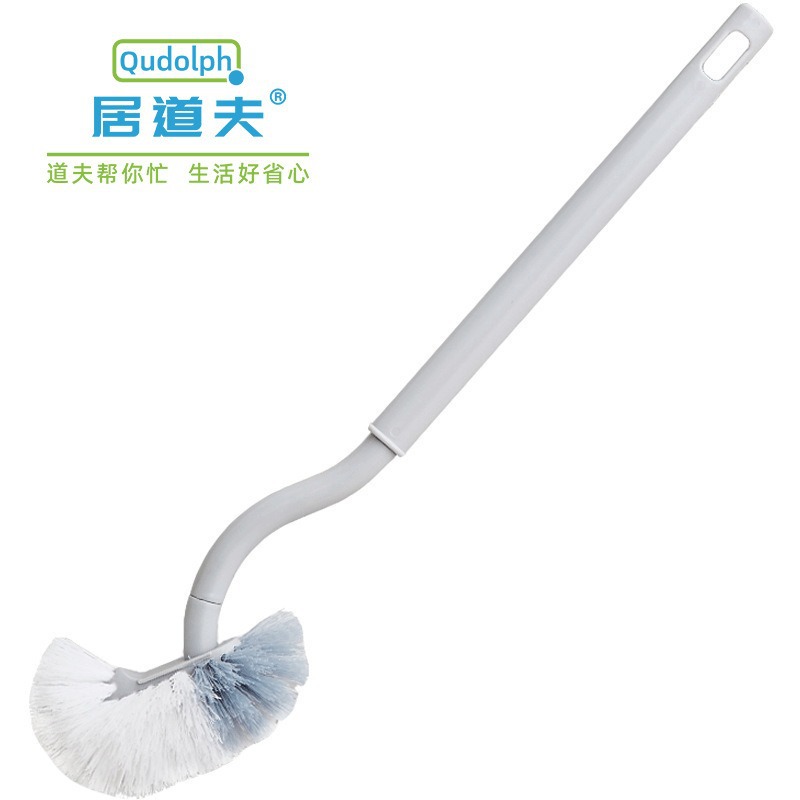 Japanese-Style S-Shaped Toilet Brush, No Dead Angle Cleaning Brush, Household Toilet Cleaning Soft Bristle Brush, Rivet Type