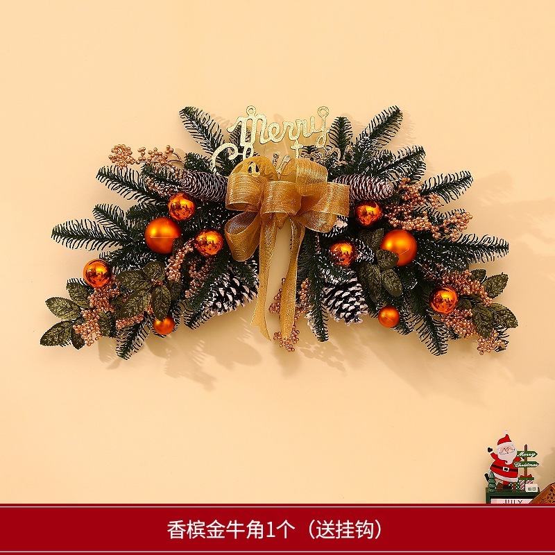 跨境亚马逊圣诞节装饰品花环藤条门挂饰场景布置圣诞树挂件吊饰|undefined