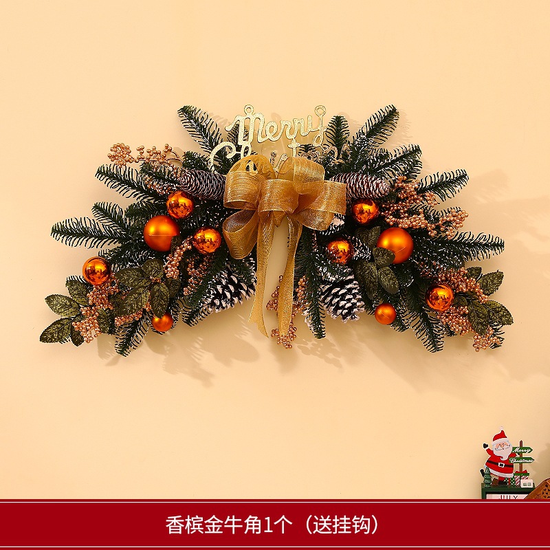 Transfronterizos amazónicos decoraciones navideñas guirnaldas de caña puertas colgantes decoración de escena colgantes de árbol de Navidad