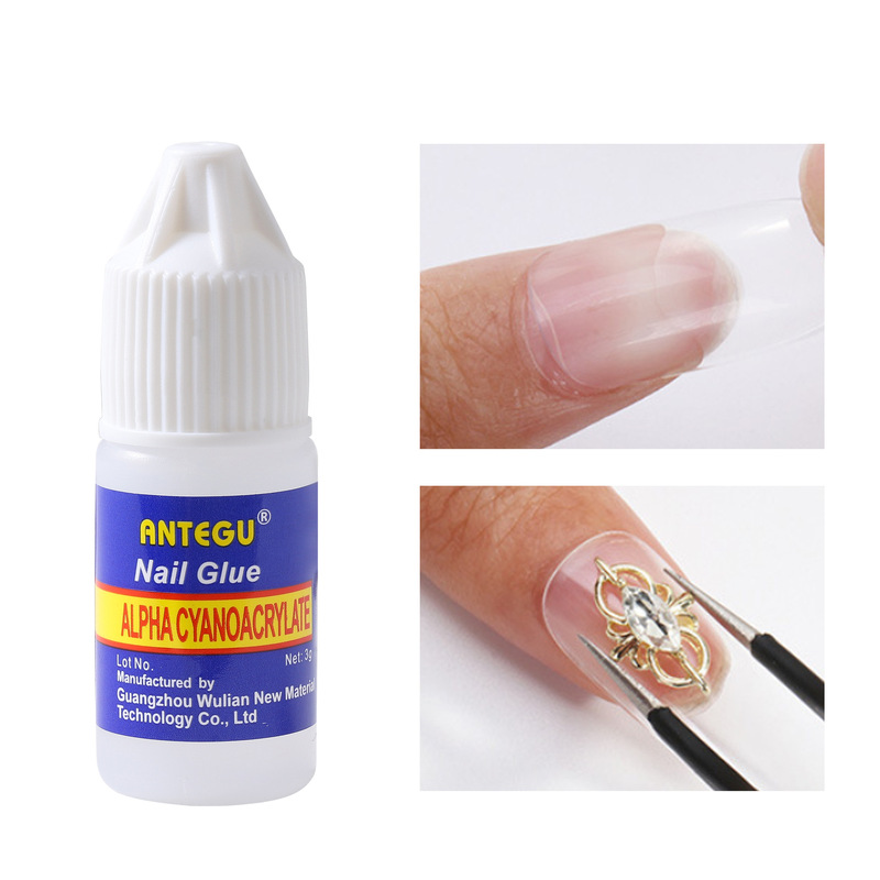 Cross-Border Manicure Sticky Diamond 3g Glue Nail Jewelry Supplies Matching Nail Patch Wearable Nail Glue Factory Wholesale