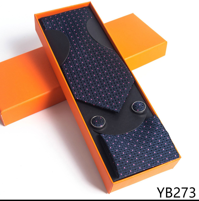 Paisley Men's Necktie Pocket Square And Cufflinks Gift Set_voghion.com