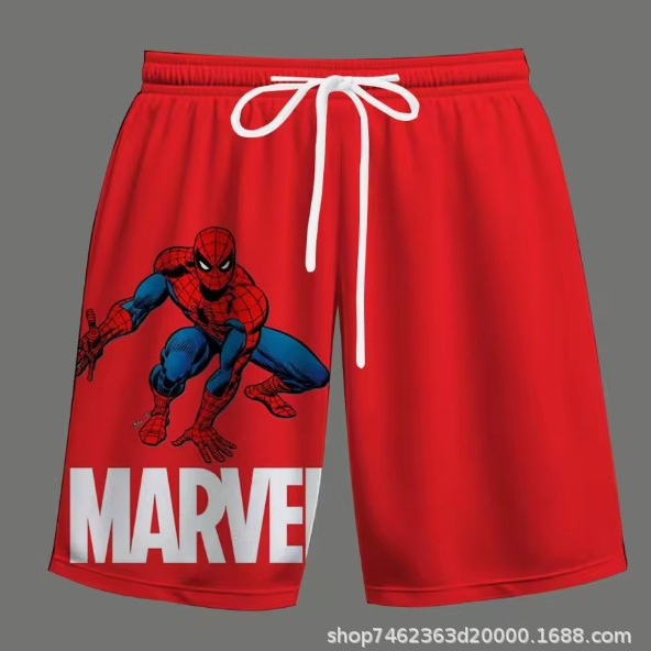 Summer Men's New Cross-Border Swimwear Shorts Spider-Man 3D Printed Beach Shorts Men's Swimwear Surfing Shorts
