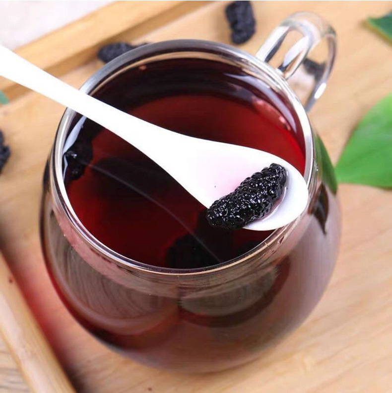 Dried Black Mulberry Fruit Sang Shen 桑葚 Sun Dried Herbal Tea and Culinary Use 3g x 2 Packs in use
