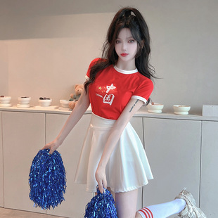 New Cheerleading Performance Suit Chinese Style Kindergarten Dance Suit Cheerleading Performance Suit for Primary and Secondary School Students Sports Meeting