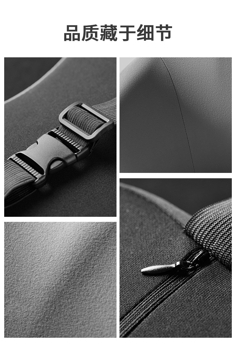 Car Electric Massage Headrest and Lumbar Support, In-Car Seat Neck and Lumbar Massage Pillow Set, Light Luxury Smart Massage
