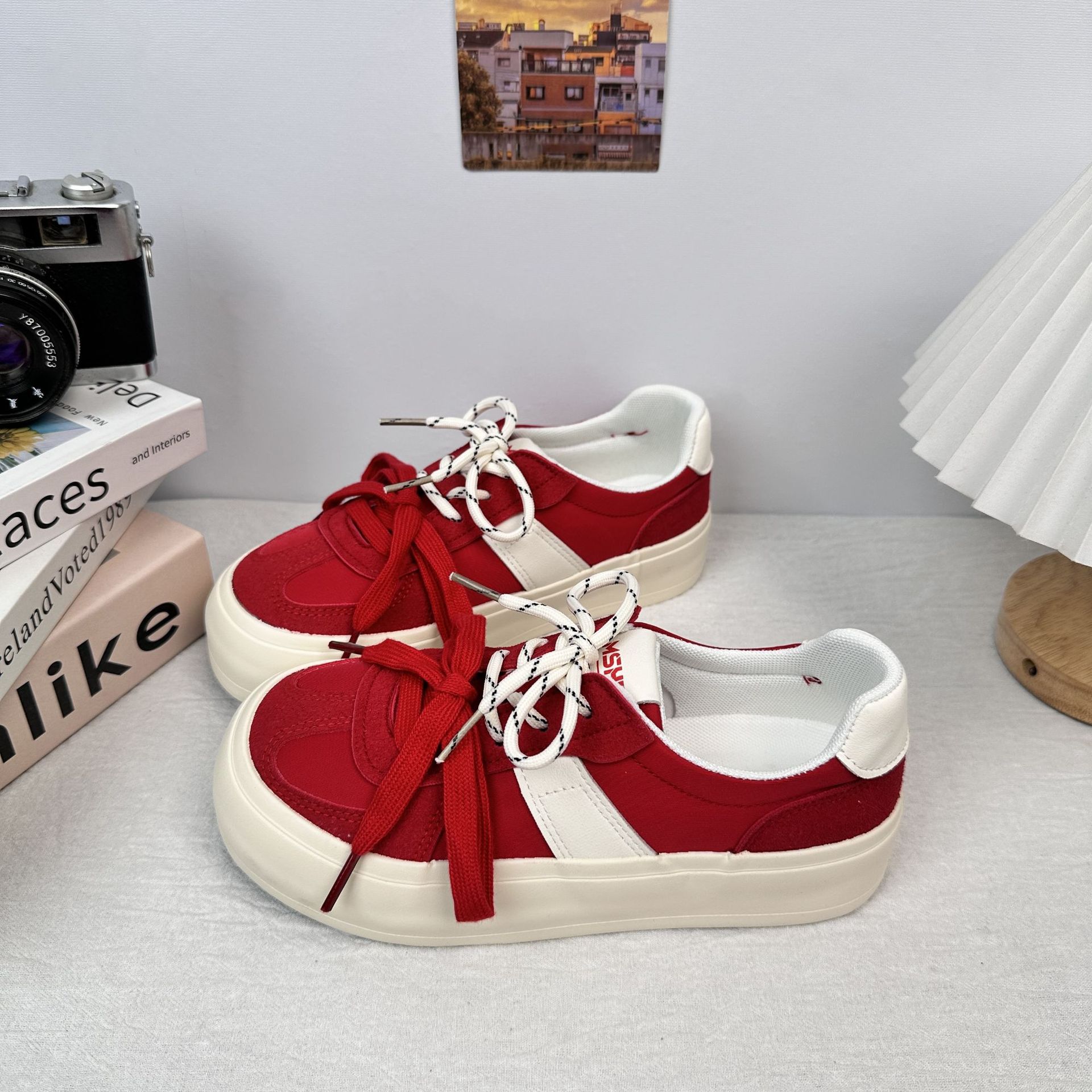 6651 Zapatos casuales de plataforma cómodos de moda de todo fósforo 2025 primavera nuevos zapatos de entrenamiento alemanes simples y transpirables zapatos de mujer image 4