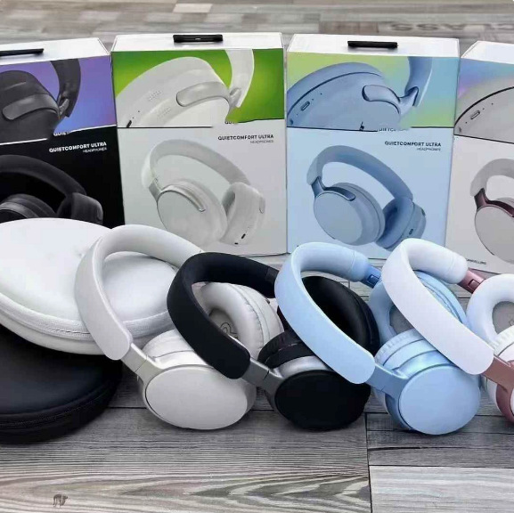 Cross-Border New Product Spot Direct Sales Qc65 Ultra Wireless Bluetooth Headset Comfortable Earmuffs with Leather Bag
