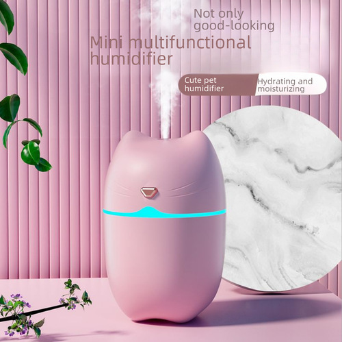 New Mini Night Light Cute Cat USB Humidifier for Home Bedroom Silent Small Desk Creative Gift
